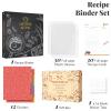 Recipe Binder 8.5x11 3 Ring, Recipe Book to Write in Your own Recipes, Full Page Recipe Binder with Plastic Sleeves, Blank Recipe Cards and Dividers (Blackboard Painting) view 2