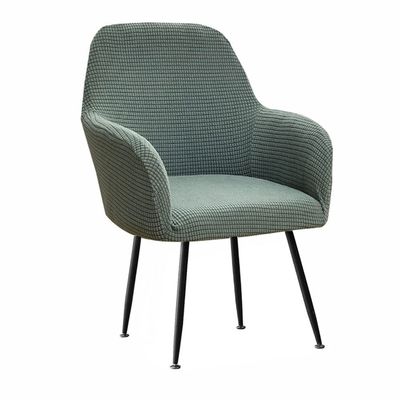 Velvet Living Room Curved Back Dining Chair Slipcover Set Of 2/4/6Mid-Century Modern Swivel Armrest Counter Height Bar Stools Covers Wing Chair Protector For Office ( Color : Small , Size : 6 pcs )