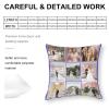 AZOM Custom Add Your Own Design Pillow Covers with Names Photos Pictures Texts or Patterns with Halloween,ThanksgivingEasterChristmas RelatedSupply Multi Sizes,Black,32"x32" view 2