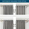 PRIMROSE Silver Grey Curtains 96 inch for Living Room,2 Panels Drapes Blackout Rod Pocket Back Tab Window Treatment Room Darkening Thick Decorative Curtains for Bedroom view 2