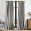 PRIMROSE Silver Grey Curtains 96 inch for Living Room,2 Panels Drapes Blackout Rod Pocket Back Tab Window Treatment Room Darkening Thick Decorative Curtains for Bedroom view 3