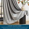 PRIMROSE Silver Grey Curtains 96 inch for Living Room,2 Panels Drapes Blackout Rod Pocket Back Tab Window Treatment Room Darkening Thick Decorative Curtains for Bedroom view 4