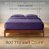 LuckShree King Giza Sheet Set- 100% Organically Grown Giza Egyptian Cotton, 4-Piece 15-inch Deep Pockets Ultra Soft Sheets - Plum view 2
