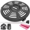8.2IN Air Fryer Crisper Plate for Ninja AF101 4QT AF161 AF150 XL 5.5QT Air Fryers, Premium Air Fryer Grill Grate Plate Insert Pan Crisping Tray Rack Grid for Ninja FD302 Foodi Pressure Cooker view 1
