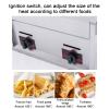 Niczu Stainless Steel Commercial Gas Fryer, 20L Double Cylinder Gas Fryer Tank Fried Chicken French Fries with Basket for Restaurant Home Kitchen view 3
