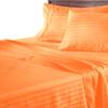 RESTURA Queen Stripes Sheet Set - 4 Piece Hotel Orange Stripes Bed Sheets Extra Soft 16 Inches Deep Pockets Easy Fit 600 Series Wrinkle Free Comfy Queen Bedding Sheets view 2