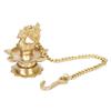Anjali Enterprises Brass Wall Hanging Diya (3 x 3 x 16 inches, Gold) Peacock Oil Lamp for Home Mandir Entrance Deepak Deepam Decor Temple Diwali Decoration Chain Hanging Diya Pair(2 Pcs). view 3