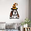 Halloween Stickers Witch Basset Griffon Vendeen Petit Welcome Halloween Wall Decals Griffon Vendeen Petit Dog Wall Art Removable Vinyl Wallpaper for Kids Boys Room Nursery Halloween Party Supplies view 3