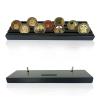 ASmileIndeep Military Coin Display Holder - Wooden Stand Holds 35 Coins, Rack for Desk, Collector's Case, Black Finish view 3
