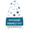 Encasa XO Ironing Board Cover and Pad 49"x18" Standard Size - Thick 3mm Felt Padded Iron Board Cover with Padding, Scorch & Stain Resistant Cotton, Heavy Duty Drawstring, Snug Fit - Blue Moon view 1