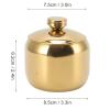 Aqur2020 Stainless Steel Gold Seasoning Pot, Salt Sugar Container Jar with Lid Storage Storage Box Suitable for Kitchen (Gold) view 3