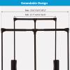 mellifuous Pull Down Closet Rod Adjustable Extender Closet Hanging Rod, 30 lbs Load Capacity Closet Bar for Hanging Clothes, Wardrobe Lift Saving Space Aluminium Rod Automatic Rebound (35''-47'') view 4