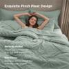 Bedsure California King Comforter Set - Bed in a Bag Cal King Bedding Set 7 PCS, GentleSoft Pintuck Bed Set Gift for Family, Pinch Pleat Sage Green Comforter with Sheets, Pillowcases & Shams view 4
