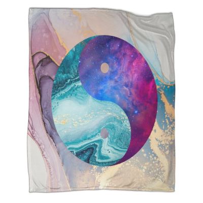 Abstract Marble Print Throw Blanket, Luxury Yin Yang Marble Galaxy Starry Design Home Durable Blanket, 40x50inch(100x130cm) Blankets for Bed Couch Sofa