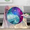 Abstract Marble Print Throw Blanket, Luxury Yin Yang Marble Galaxy Starry Design Home Durable Blanket, 40x50inch(100x130cm) Blankets for Bed Couch Sofa view 2