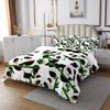 Feelyou Kids Cartoon Panda Bedspread Cute Animal Coverlet Set for Boys Bedroom Decor Kawaii Panda Quilted Coverlet Green Banboo Panda Bear Printed White Quilted Twin 60"x80" with 2 Pillow Case view 3