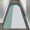 GRAPKS Long Carpet Runners for Hallway 60cm/70cm/80cm/100cm Wide Modern Washable Narrow Runner Rug for Corridor/Kitchen/Bedroom/Entryway/Stair Green/White (Size : 2.3 ft x 13.1 ft) view 1