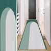 GRAPKS Long Carpet Runners for Hallway 60cm/70cm/80cm/100cm Wide Modern Washable Narrow Runner Rug for Corridor/Kitchen/Bedroom/Entryway/Stair Green/White (Size : 2.3 ft x 13.1 ft) view 3