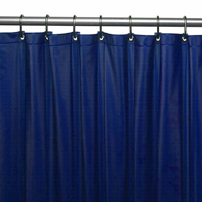 2 Shower Curtain Liner Navy Blue Vinyl Bathroom Metal Grommet Waterproof 70"X72"