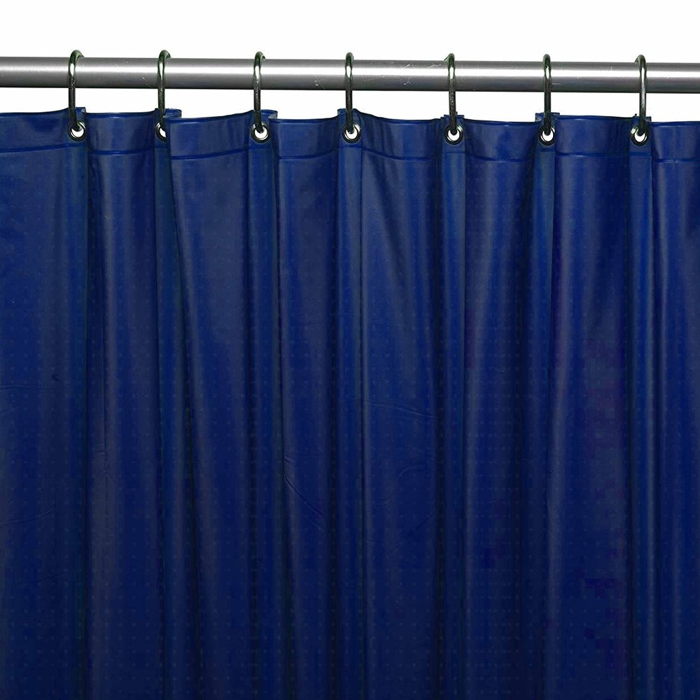 2 Shower Curtain Liner Navy Blue Vinyl Bathroom Metal Grommet Waterproof 70"X72"