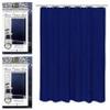 2 Shower Curtain Liner Navy Blue Vinyl Bathroom Metal Grommet Waterproof 70"X72" view 2