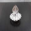 Deco Alankaram Presents Silver-Plated Flower Diya (Silver) #Frienemy-236 view 4