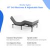 Blissful Nights e4 Twin XL Adjustable Bed Base Frame with 10" Medium Firm Gel Infused Memory Foam Mattress view 3