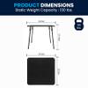 Flash Furniture Madelyn Folding Table, 33.5-inch x 33.5-inch, Black (3JB2) view 3