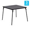 Flash Furniture Madelyn Folding Table, 33.5-inch x 33.5-inch, Black (3JB2) view 4