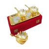 Deco Alankaram Presents Silver Plated Pooja Thali for Home and Gift (3-Inch) - Pack of 5#Frienemy-351 view 3