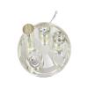 Deco Alankaram Presents 3.5 Inch Four Gold-Silver Plated Patti Serving Bowl Set with Tray, Bass Bowls for Gifts, Occasional Party Gifts, Brass Bowl Set with Spoon #Frienemy-381 view 2