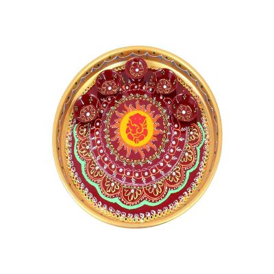 Deco Alankaram Presents Silver Plated Kankavati Pooja Thali Set, Pooja Items for Home, Return Gift Special, Wedding Return Gift #Frienemy-242
