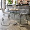Flash Furniture Lars Set of 5 Commercial Cocktail Tables - Natural Finish Birchwood Tops - 30" Round - Includes 30'' and 42'' Columns - For Indoor/Outdoor Use view 2