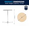 Flash Furniture Lars Set of 5 Commercial Cocktail Tables - Natural Finish Birchwood Tops - 30" Round - Includes 30'' and 42'' Columns - For Indoor/Outdoor Use view 3