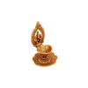 Deco Alankaram Presents White Metal Gold Plated Single Flame Decorative Diya for Pooja, Puja Articles Brass, Pooja Items for Home (10 Cm L X 5 Cm H) #Frienemy-189 view 2