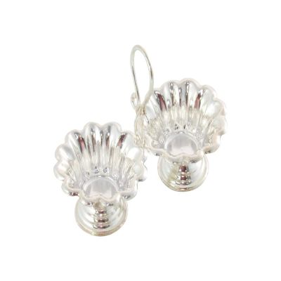Deco Alankaram Presents Silver Plated Clubs Shape Kankavati Pooja Thali Set, Pooja Items for Home, Return for Baby Shower, Pooja Articles - Pack of 5 (Silver) #Frienemy-375