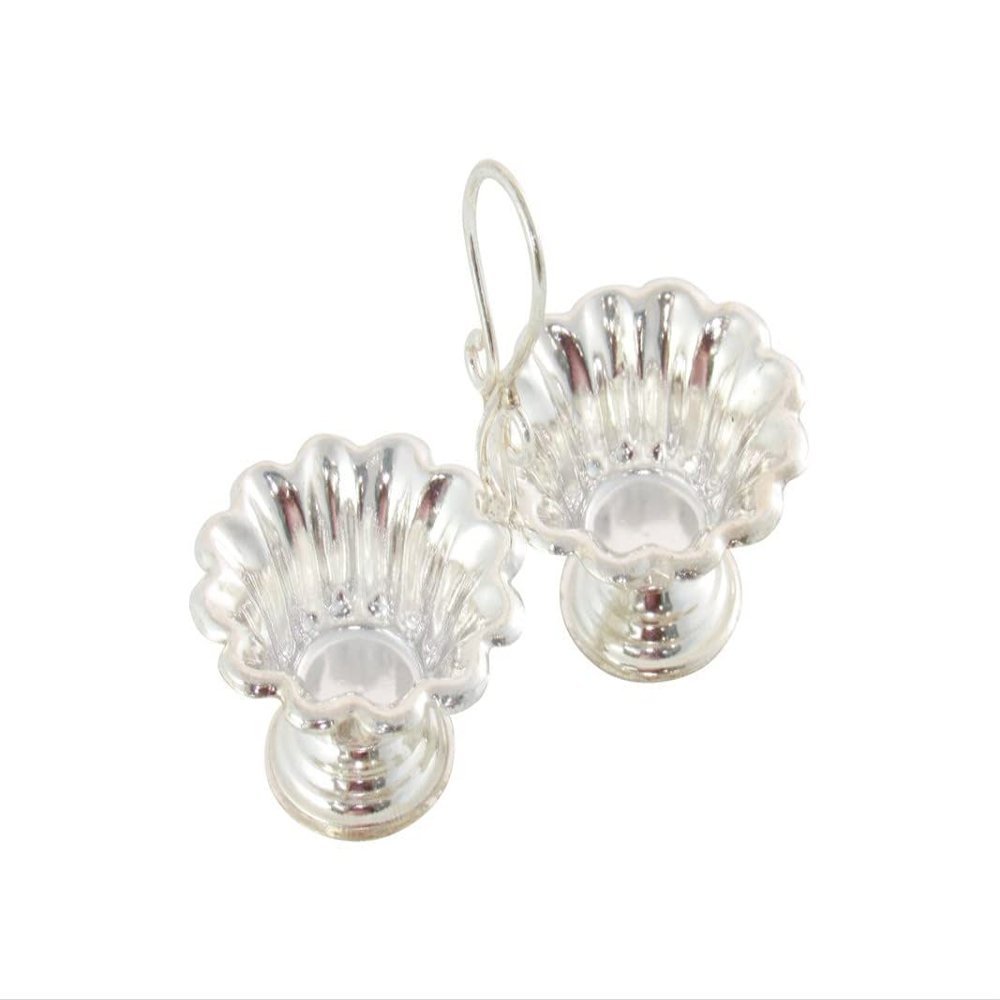 Deco Alankaram Presents Silver Plated Clubs Shape Kankavati Pooja Thali Set, Pooja Items for Home, Return for Baby Shower, Pooja Articles - Pack of 5 (Silver) #Frienemy-375