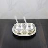 Deco Alankaram Presents Oxidized 5 Flame White Metal Ganesha Diya for Pooja #Frienemy-199 view 2