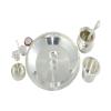 Deco Alankaram Presents Kalash Special Metal 8 Inch Silver Plated Pooja Thali Set with German Silver Coin for Home #Frienemy-348 view 1