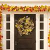 SAFAVIEH Home Collection 30-inch Decorative Artificial Oak Leaf & Eucalyptus Wreath (Fully Assembled) view 4
