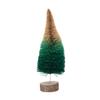Creative Co-Op Curved Sisal Bottle Brush Tree with Wood Base, Green Ombre view 1