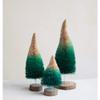 Creative Co-Op Curved Sisal Bottle Brush Tree with Wood Base, Green Ombre view 2