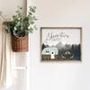 Adventure Awaits Camper Mountain Farmhouse Style Wall Decor Sign With Frame 16x20 view 4