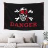 gaeruite Man Cave Rules Pirate Danger Tapestry Bedroom Door Decorations Aesthetic Wall Decor (Size : 75X100CM) view 1