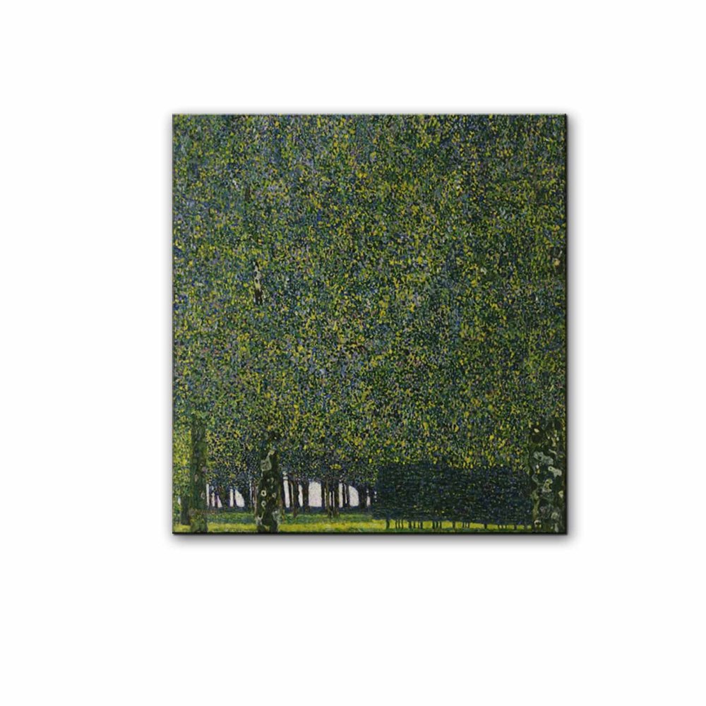 Gustav Klimt-Park 1910 Canvas Wall Art Poster Home Decor (75x75cm 30"x30",Unframed)