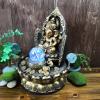 Indoor Tabletop Fountains 11.8 inch Indoor Relaxation Desktop/Tabletop Fountain - Buddha Tabletop Waterfall Zen Fountain for Home Office Bedroom Decoration Decoration Meditation Fountain view 3