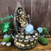 Indoor Tabletop Fountains 11.8 inch Indoor Relaxation Desktop/Tabletop Fountain - Buddha Tabletop Waterfall Zen Fountain for Home Office Bedroom Decoration Decoration Meditation Fountain view 4
