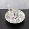 Western Eiderdown Presents 10 Inch Pavitra Tarbhana Silver Plated Pooja Thali Set for Home- Silver #Aport-202 view 1
