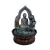 Indoor Tabletop Fountains 3-Tiered Buddha Tabletop Zen Fountain Indoor Relaxation Waterfall Zen Fountain - Resin Crafts Office Desktop Flowing Water Ornaments Decoration Meditation Fountain view 1