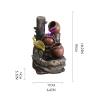BNNP Indoor Tabletop Fountains Resin Desk Fountain Water Feature Indoor Tabletop Zen Waterfall Fountainfor Bedroom Living Room Office10.2 inch Height Decoration Meditation Fountain view 2